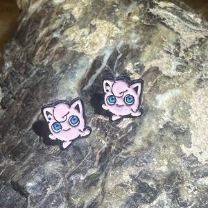 3 For $35 Pokemon Jiggly Puff Stainless Steel Enamel Stud Character Earrings